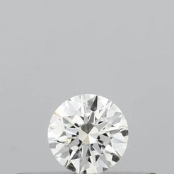 0.13ct Round Natural Diamond (Colour H, Clarity VVS2, Cut EX, IGI Certified)
