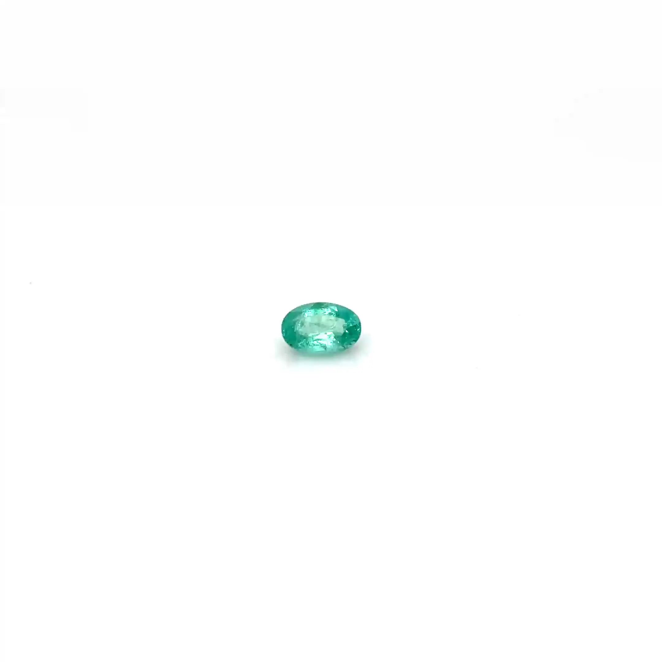 0.50ct Oval Natural Emerald (Colour Green, Clarity Slightly Included, Cut Faceted)