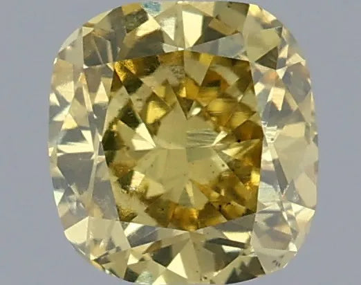 0.52ct Cushion brilliant Lab Grown Diamond (Colour Fancy Intense Yellow, Clarity VS2, Cut GD, IGI Certified)