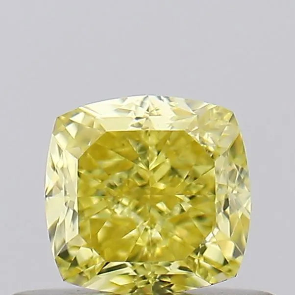 0.54ct Cushion brilliant Natural Diamond (Colour Fancy Intense Yellow, Clarity VS1, GIA Certified)