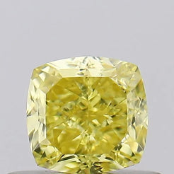 0.54ct Cushion brilliant Natural Diamond (Colour Fancy Intense Yellow, Clarity VS1, GIA Certified)