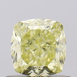 0.79ct Cushion brilliant Natural Diamond (Colour Fancy Light Yellow, Clarity VS1, GIA Certified)
