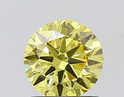 0.91ct Round Lab Grown Diamond (Colour Fancy Intense Yellow, Clarity VS1, Cut VG, IGI Certified)
