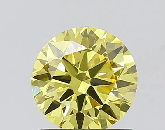 0.91ct Round Lab Grown Diamond (Colour Fancy Intense Yellow, Clarity VS1, Cut VG, IGI Certified)