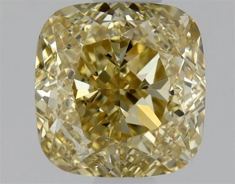 0.94ct Cushion modified Natural Diamond (Colour Fancy Yellow Brown, Clarity VVS2, Cut GD, GIA Certified)
