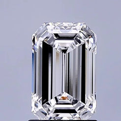 1.56ct Emerald Lab Grown Diamond (Colour D, Clarity VVS2, IGI Certified)