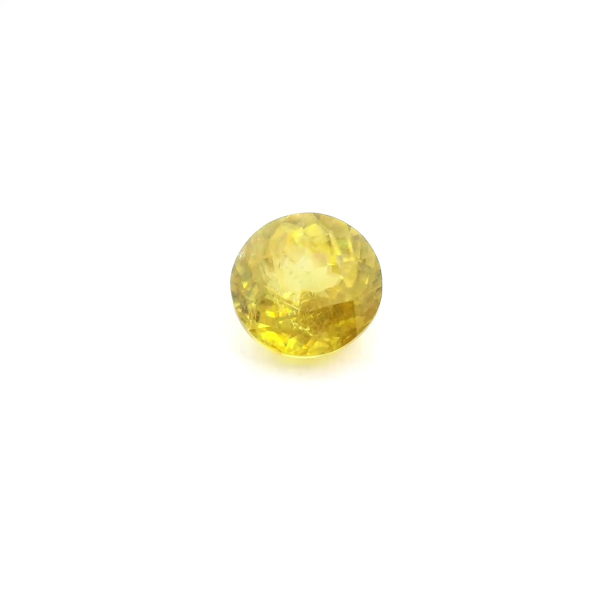 1.58ct Round Natural Sphene (Colour Yellow, Clarity Slightly Included, Cut Faceted)