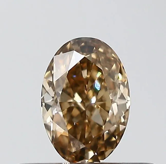 0.30ct Oval Natural Diamond (Colour Brown, Clarity VS2, Cut VG, IGI Certified)