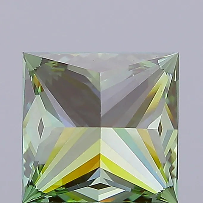 2.00ct Princess Lab Grown Diamond (Colour Fancy Vivid Green, Clarity VS1, IGI Certified)