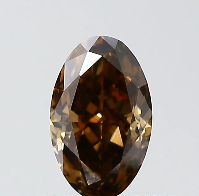 0.30ct Oval Natural Diamond (Colour Brown, Clarity VS1, Cut VG, IGI Certified)