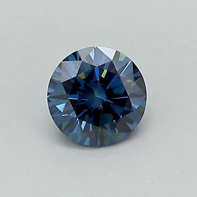 0.35ct Round Lab Grown Diamond (Colour Fancy Deep Blue, Clarity VS2, Cut EX, IGI Certified)