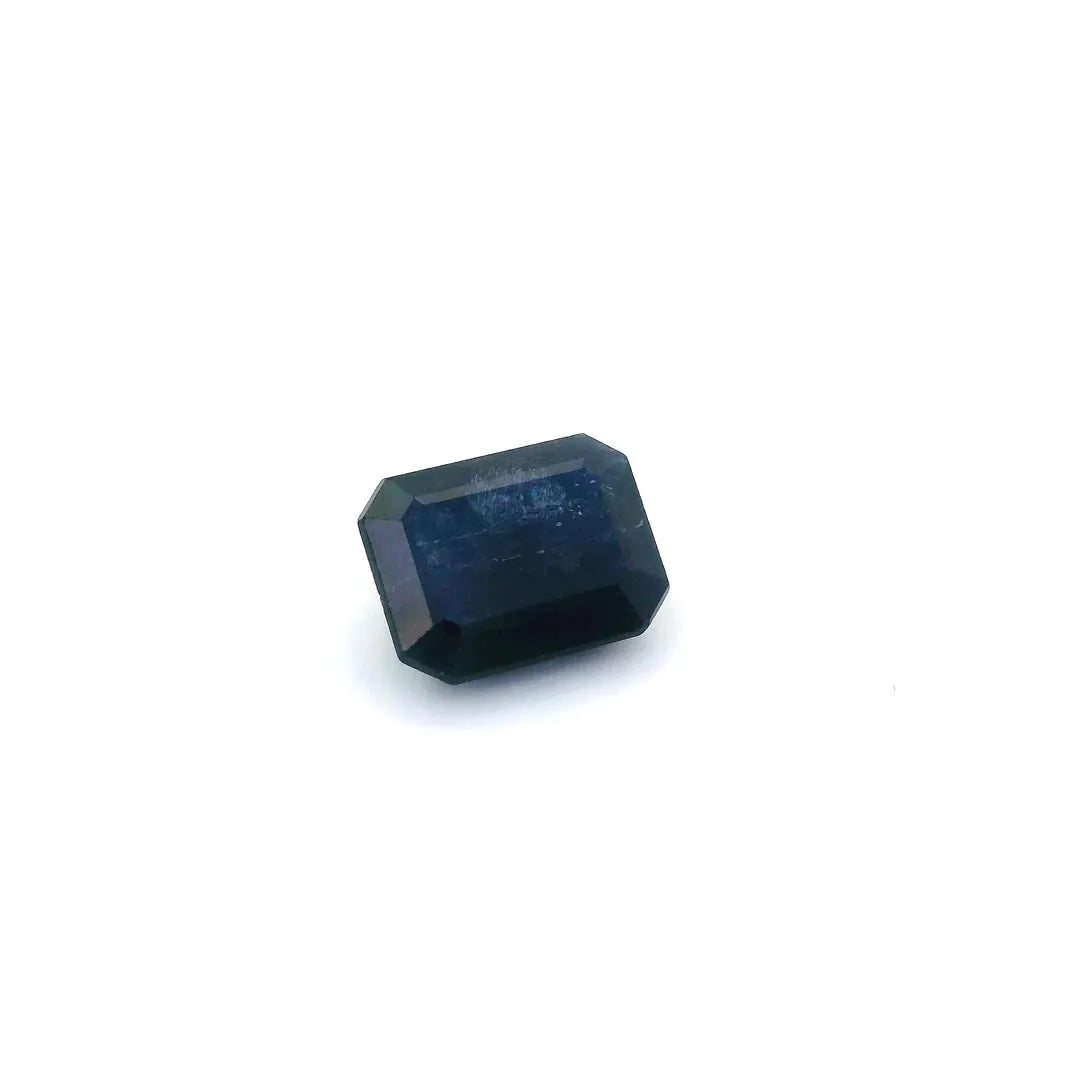 3.04ct Emerald Natural Sapphire (Colour Blue, Clarity Moderately Included, Cut Faceted)