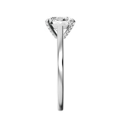Cushion Lab-grown Diamond Bridal Ring — side
