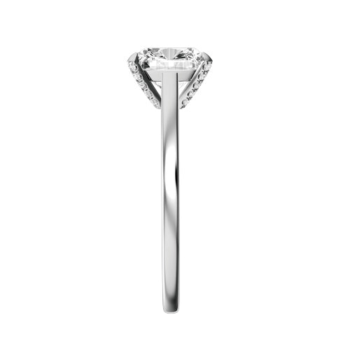 Cushion Lab-grown Diamond Bridal Ring — side