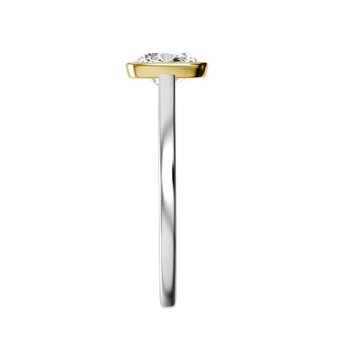 Cushion Lab-grown Diamond Bridal Ring — side