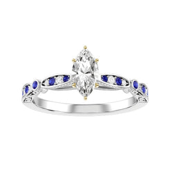 Marquise Lab-grown Diamond Bridal Ring — down