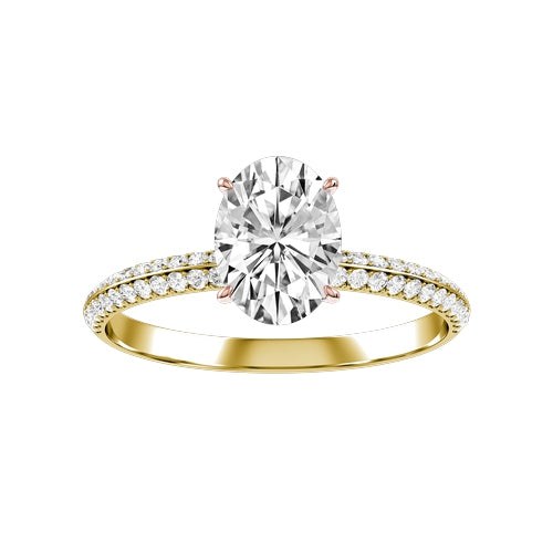 Oval Lab-grown Diamond Bridal Ring — down
