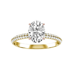 Oval Lab-grown Diamond Bridal Ring — down