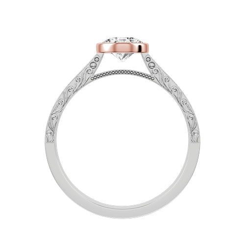 Oval Lab-grown Diamond Bridal Ring — front