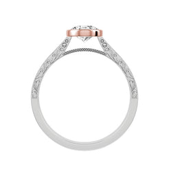 Oval Lab-grown Diamond Bridal Ring — front