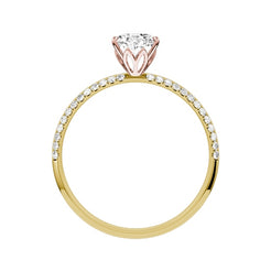 Oval Lab-grown Diamond Bridal Ring — front