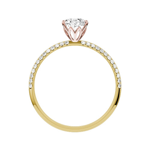 Oval Lab-grown Diamond Bridal Ring — front