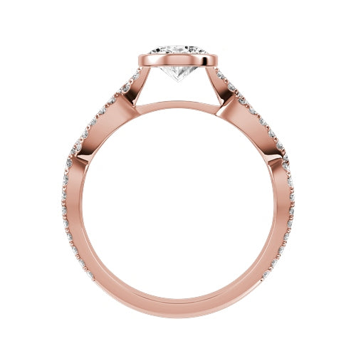 Oval Lab-grown Diamond Bridal Ring — front