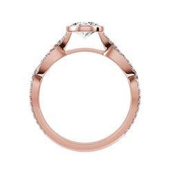 Oval Lab-grown Diamond Bridal Ring — front