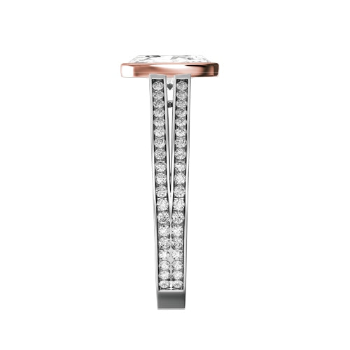 Oval Lab-grown Diamond Bridal Ring — side