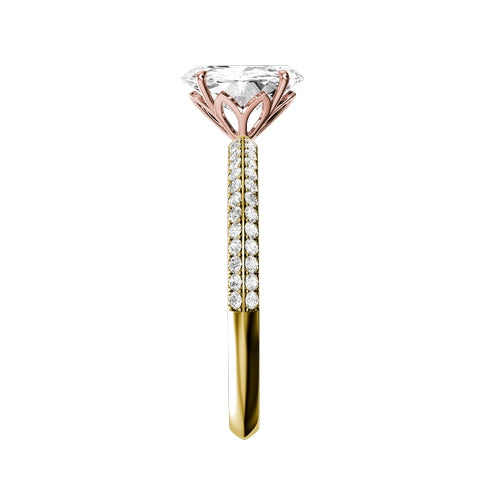 Oval Lab-grown Diamond Bridal Ring — side