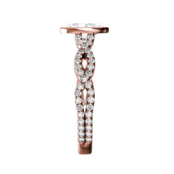 Oval Lab-grown Diamond Bridal Ring — side
