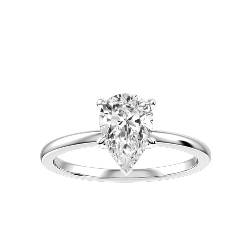 Pear Lab-grown Diamond Bridal Ring — down