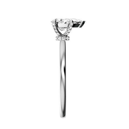 Pear Lab-grown Diamond Bridal Ring — side