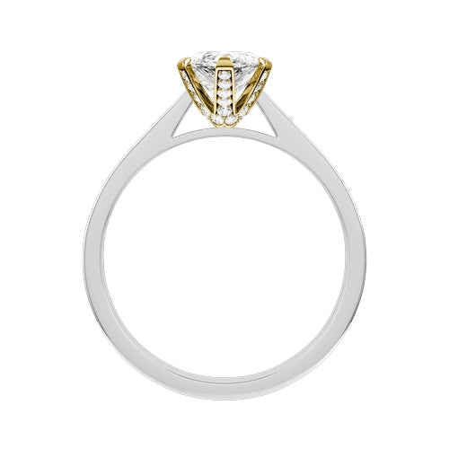 Pear Natural Diamond Bridal Ring — front