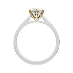 Pear Natural Diamond Bridal Ring — front