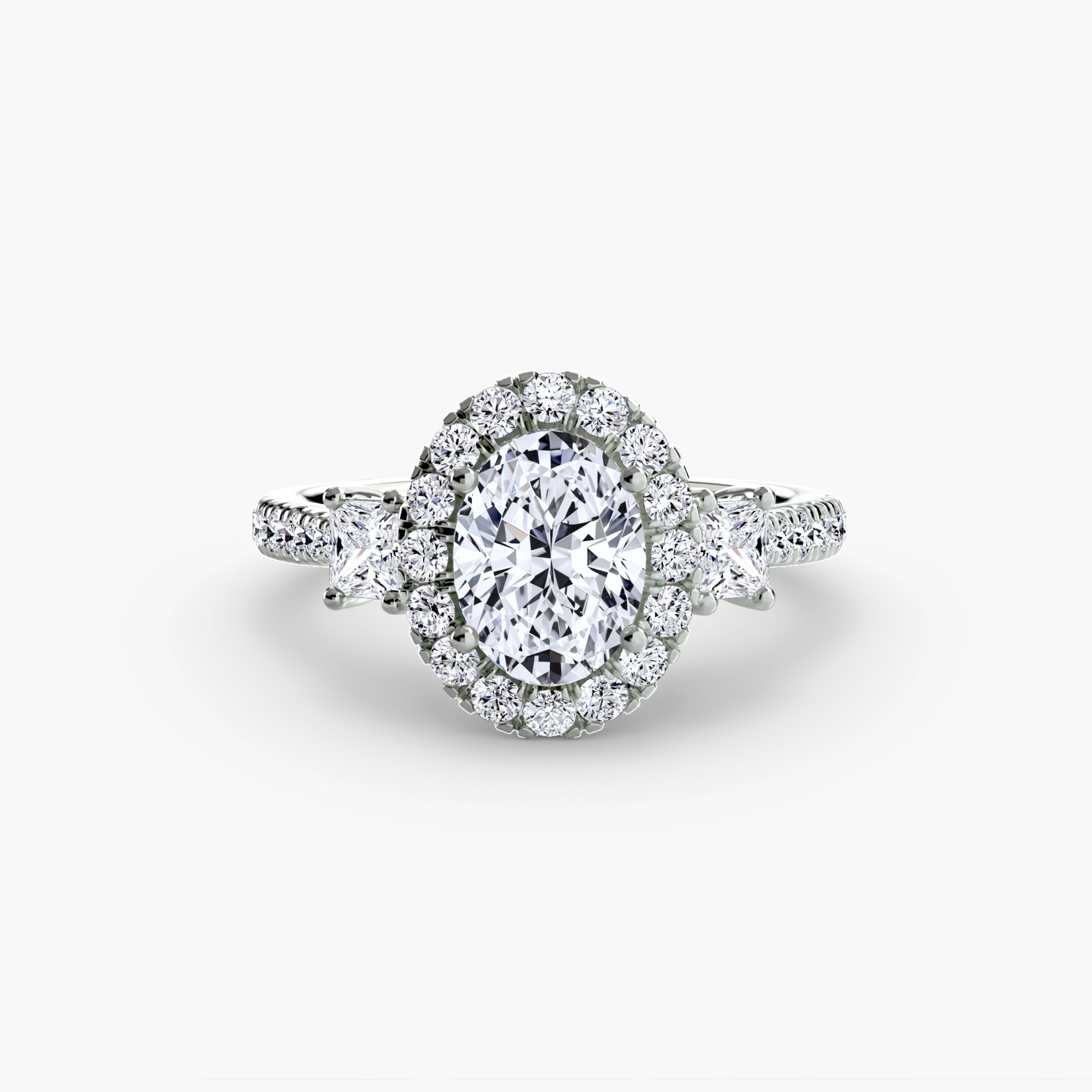 The Dazzling Halo Ring (UN009-R-3ST)