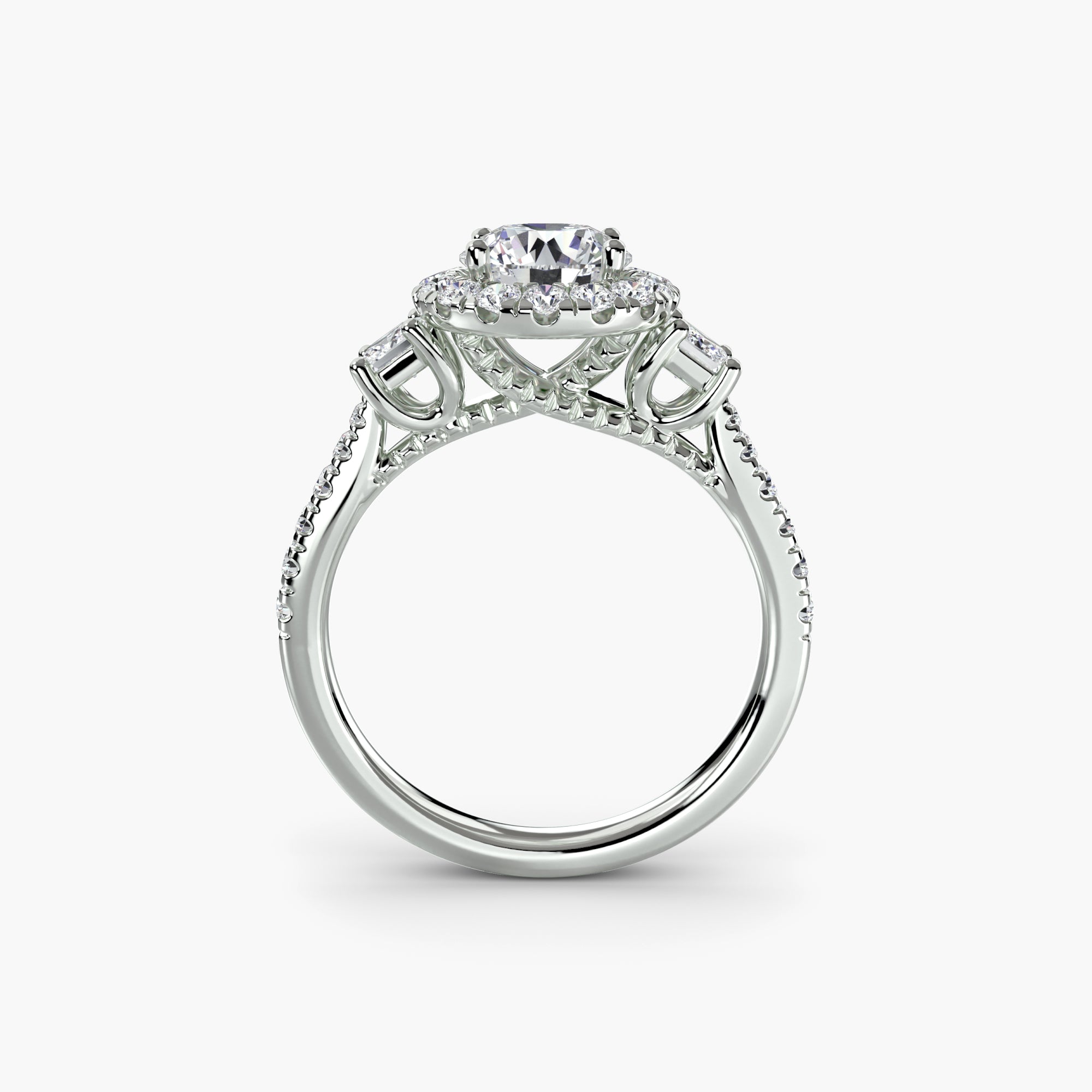 The Dazzling Halo Ring (UN009-R-3ST)
