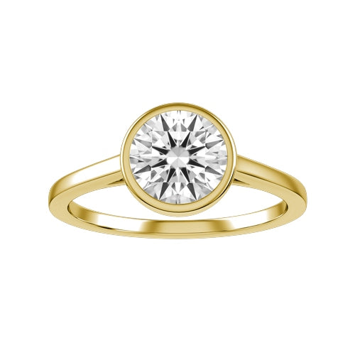Round Lab-grown Diamond Bridal Ring — down