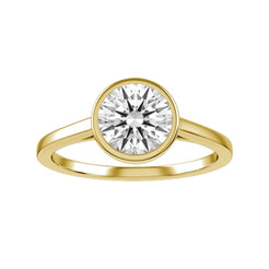 Round Lab-grown Diamond Bridal Ring — down