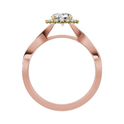 Round Lab-grown Diamond Bridal Ring — front
