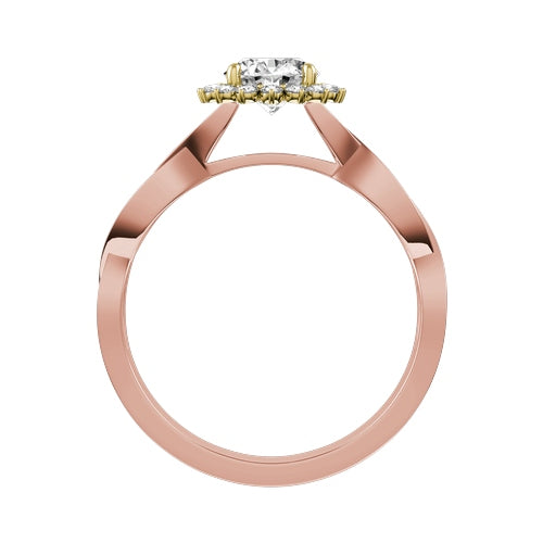 Round Lab-grown Diamond Bridal Ring — front