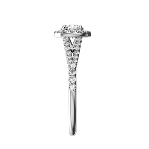 Round Lab-grown Diamond Bridal Ring — side
