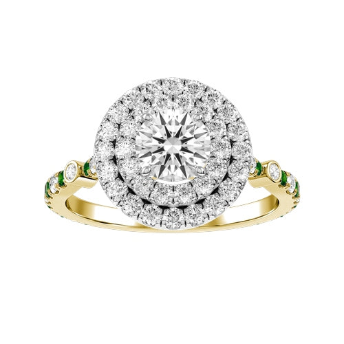 Round Natural Diamond Bridal Ring — down