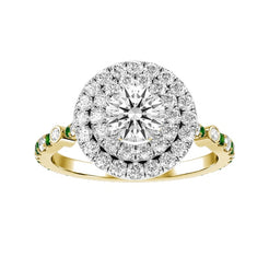 Round Natural Diamond Bridal Ring — down