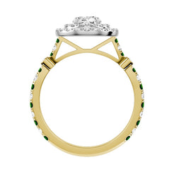 Round Natural Diamond Bridal Ring — front