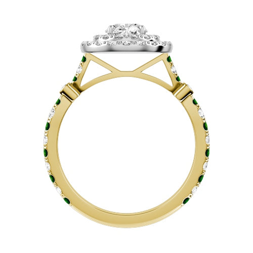 Round Natural Diamond Bridal Ring — front