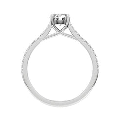 Round Natural Diamond Bridal Ring — front