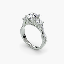 950 Platinum, Round, angle view