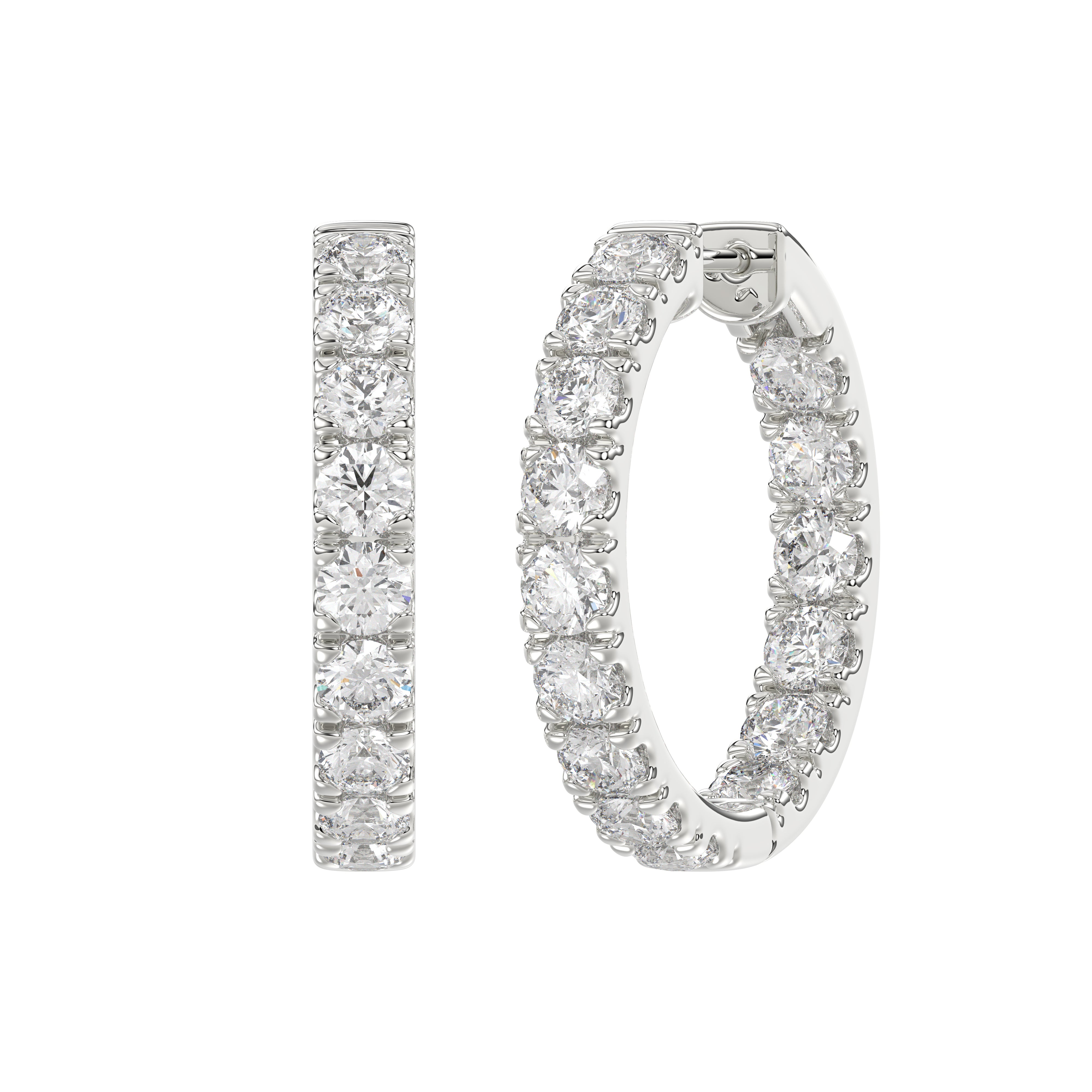 14K White Gold, angled view