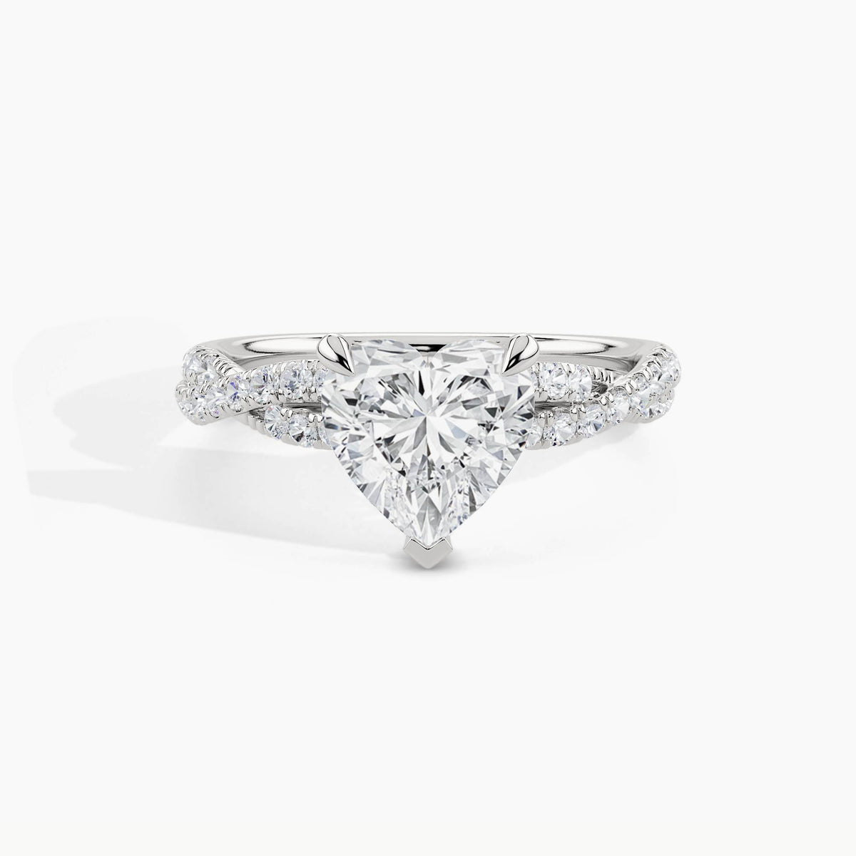 950 Platinum, Heart, down view
